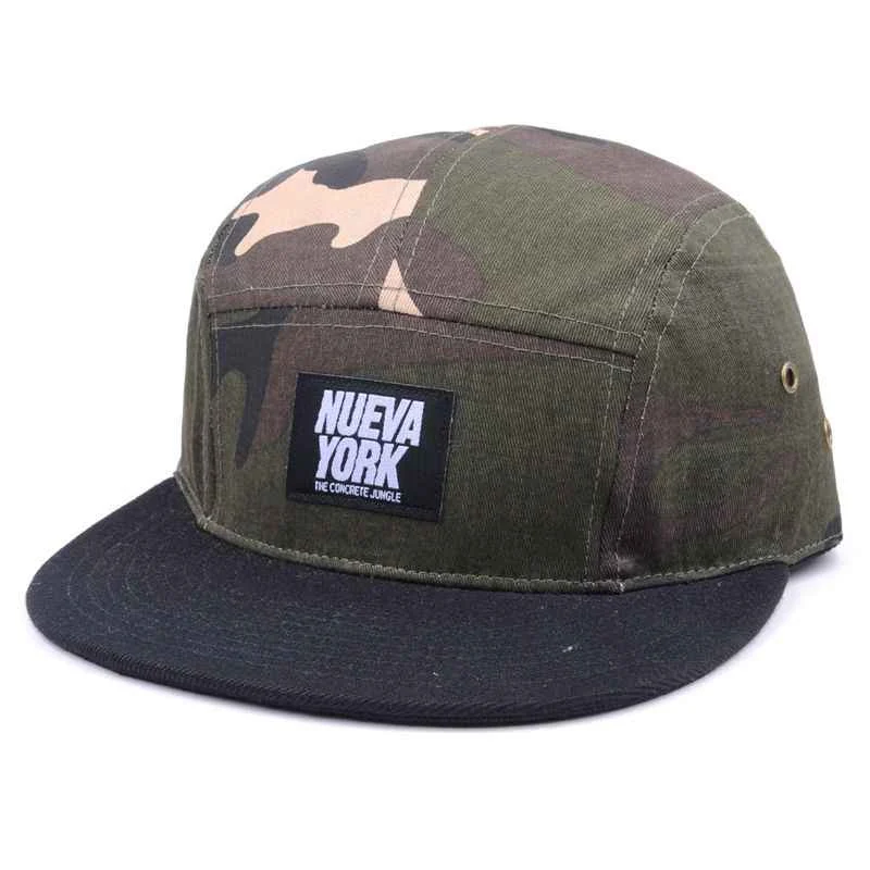 5-Panel Caps — custom manufactured to your logo