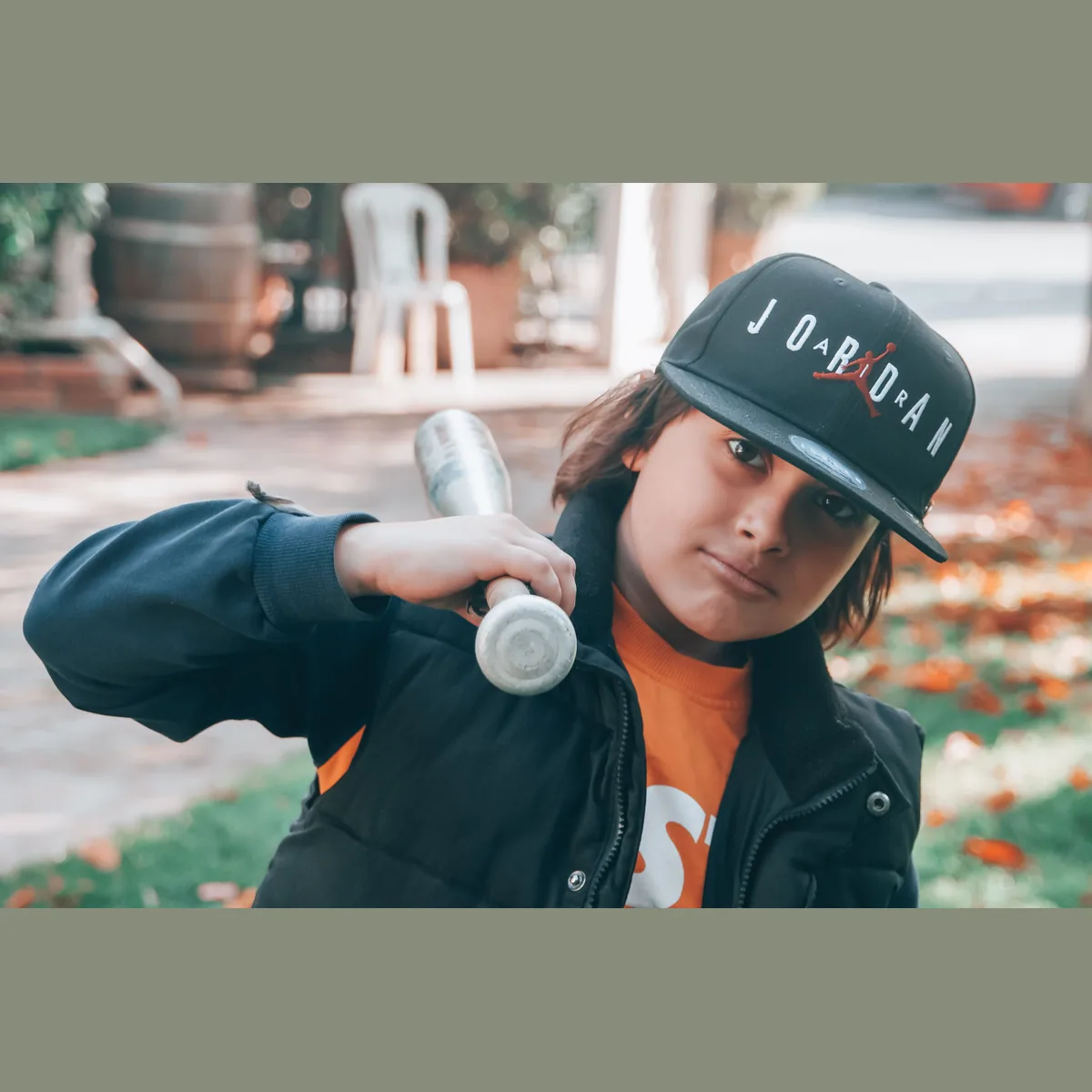 Custom youth school cap with adjustable closure