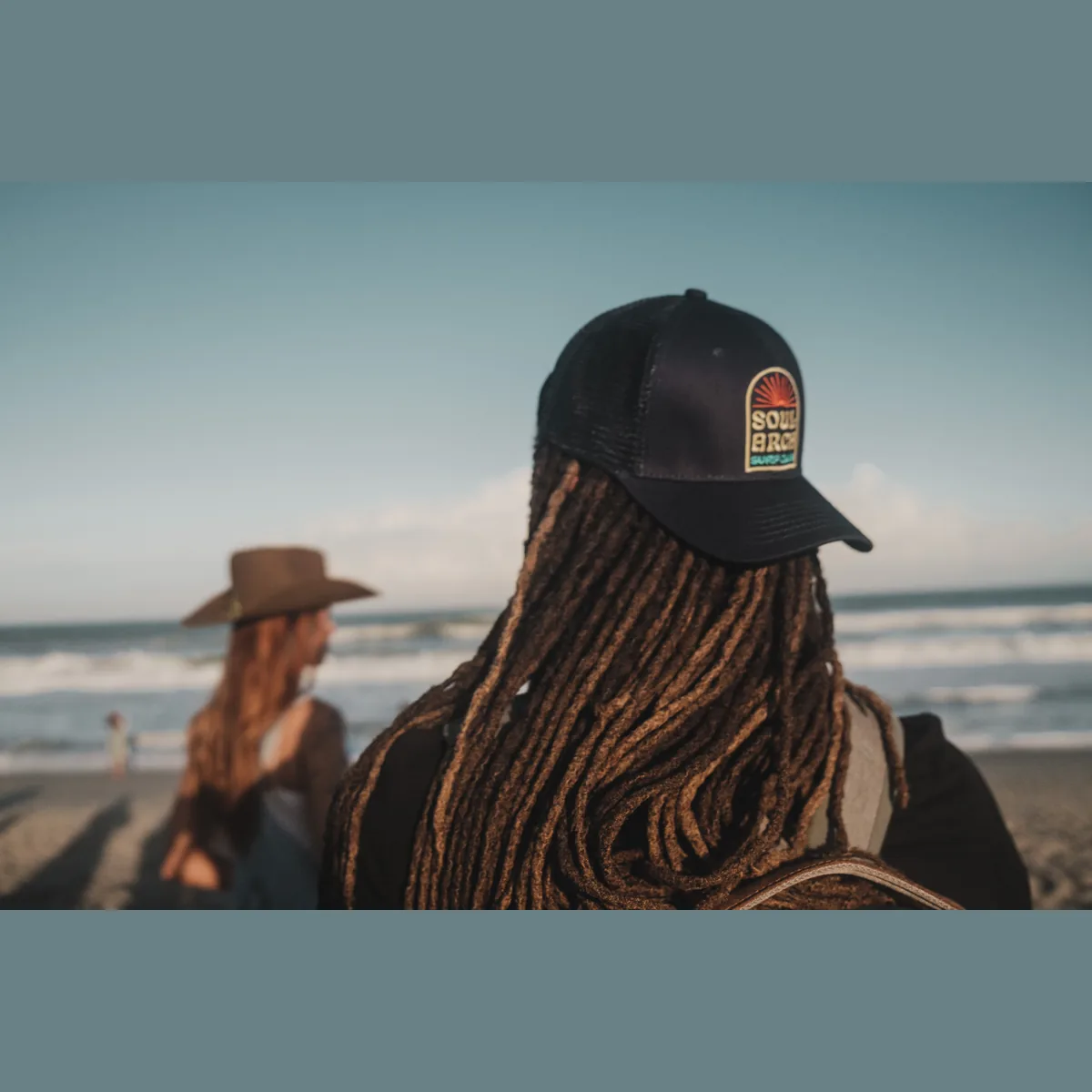 Custom trucker hats with embroidered logo, mesh back