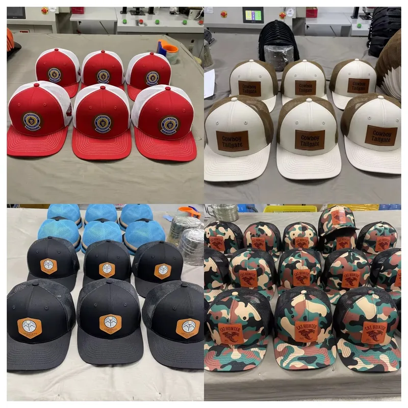 Finished custom hats with logo embroidery, factory direct