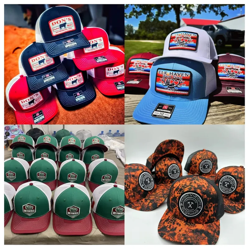 Bulk order of custom baseball hats ready to ship