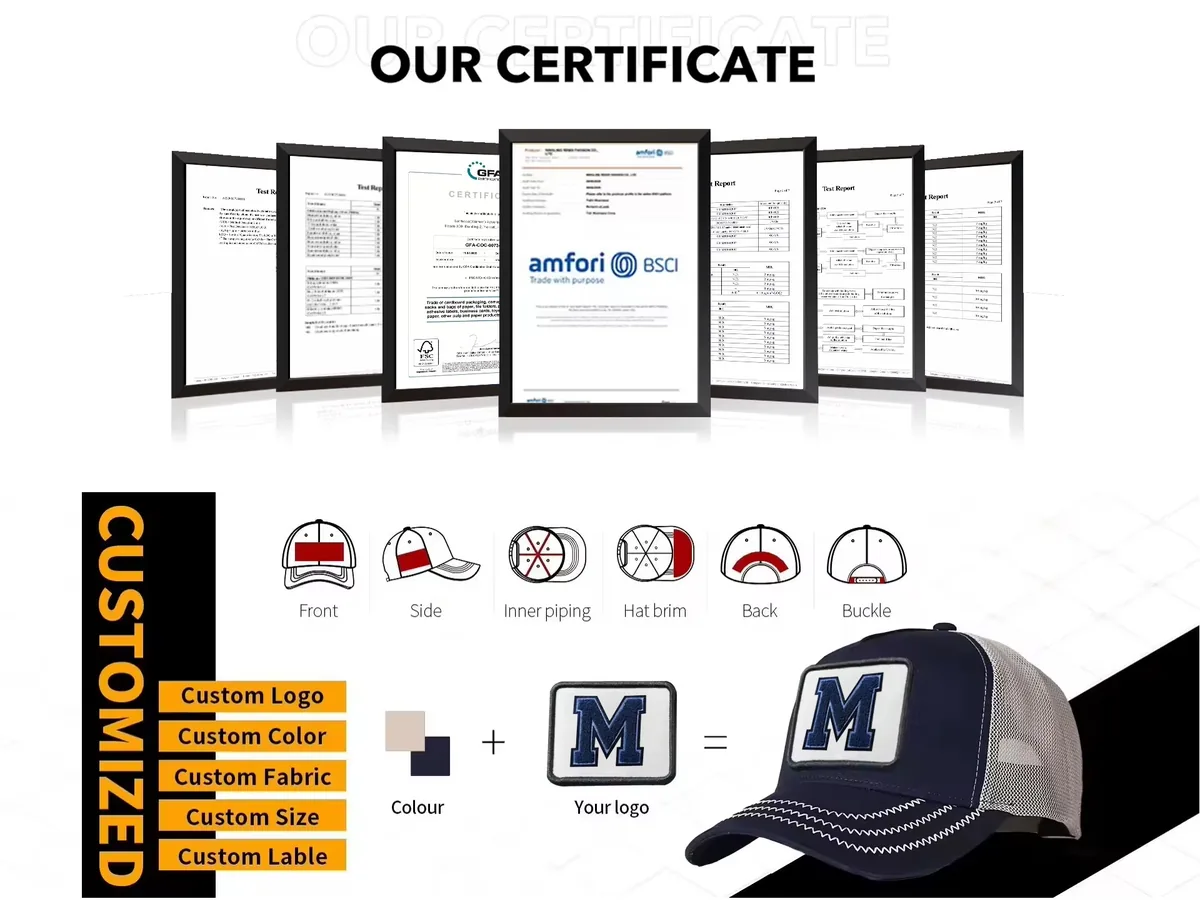 Factory certifications and compliance for hat manufacturing