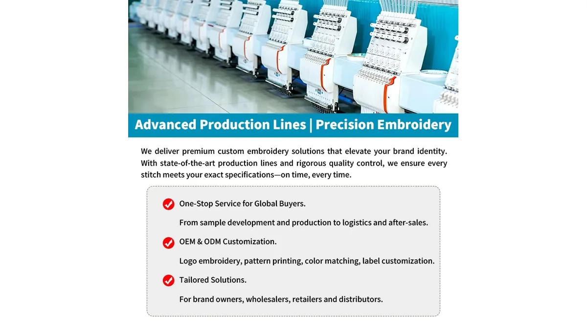 Hat manufacturing equipment in our factory