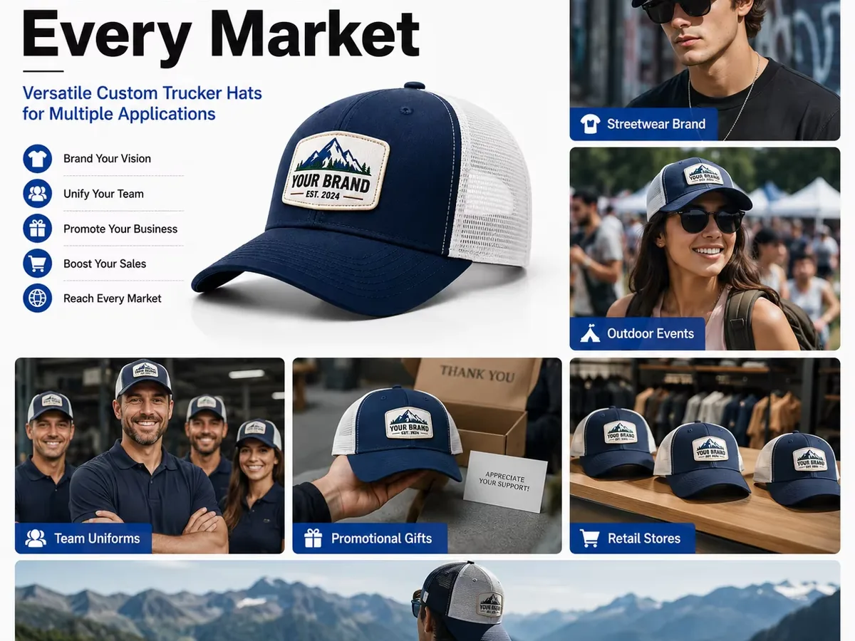Corporate logo hats for branded giveaways and events